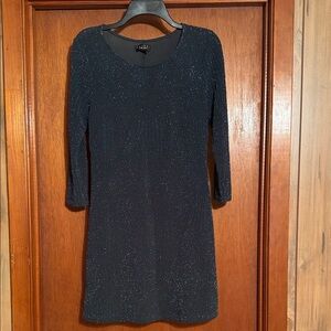 Cachet Green Sparkle Long Sleeve Dress